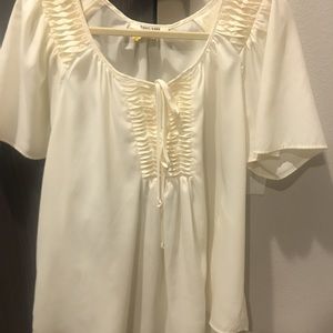 Daniel Rainn Cream Blouse, Size XL